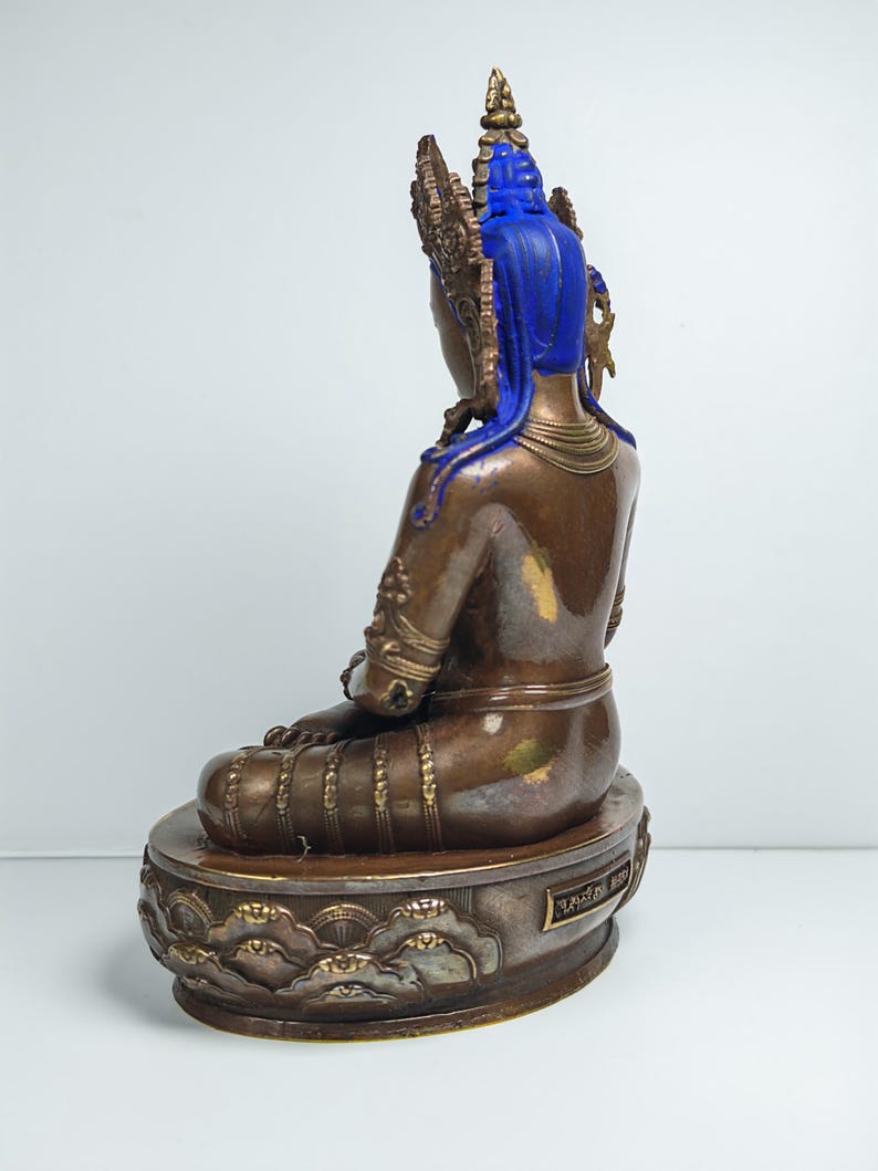 Authentic Amitayus Statue - Tibetan Statue 16cm Height - Tibetan Buddhist statue, view 7