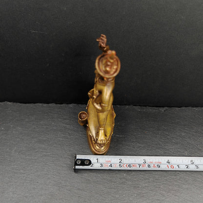 Authentic Drashi Lhamo / Zashi Lhamo - Scared Tibetan Statue - Fully Consecrated and Blessed - Spiritual Decor - 40 Years Old - 12cm Height