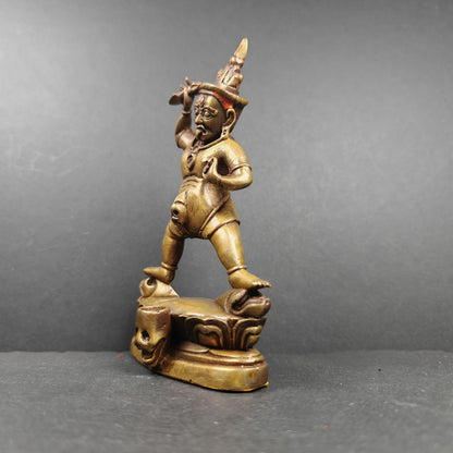 Authentic Drashi Lhamo / Zashi Lhamo - Scared Tibetan Statue - Fully Consecrated and Blessed - Spiritual Decor - 40 Years Old - 12cm Height