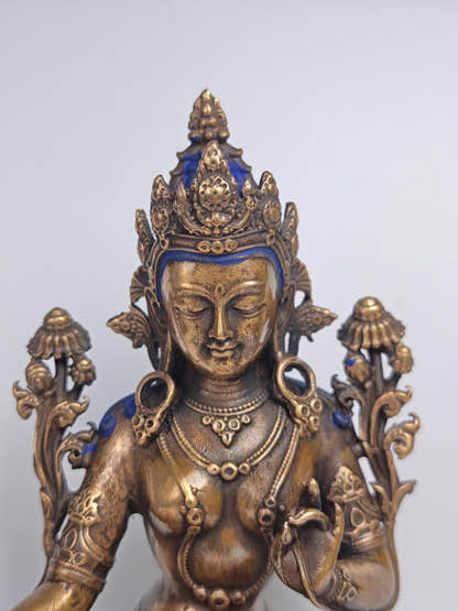 Authentic Green Tara Statue - Fully Consecrated and Blessed - Tibetan Buddhist statue, view 10