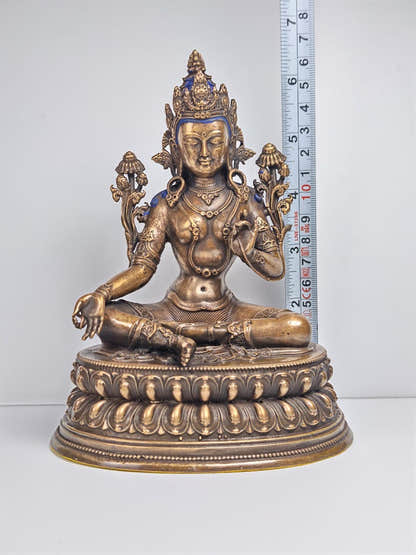 Authentic Green Tara Statue - Fully Consecrated and Blessed - Tibetan Buddhist statue, view 13