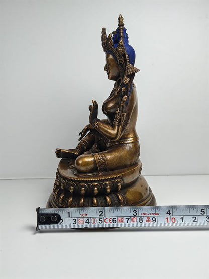 Authentic Green Tara Statue - Scared Tibetan Statue - Fully Consecrated and Blessed - Spiritual Decor - 17cm Height - Decades Old