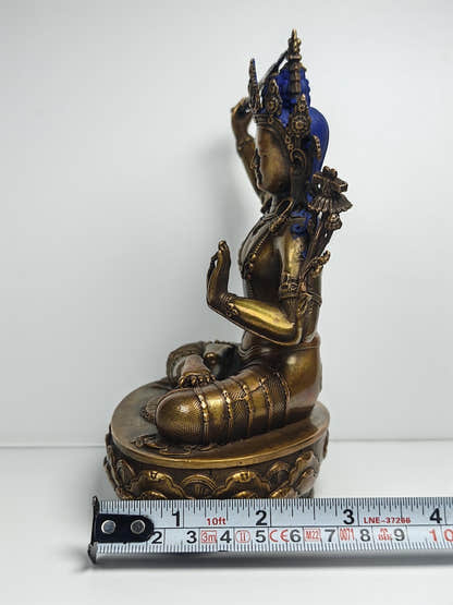 Authentic Manjusri Statue Tibetan Statue - Fully Consecrated and Blessed - Tibetan Buddhist statue, size reference