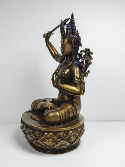 Authentic Manjusri Statue Tibetan Statue - Fully Consecrated and Blessed - Tibetan Buddhist statue, view 7