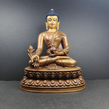 Authentic Medicine Buddha Statue - Scared Tibetan Statue - Fully Consecrated and Blessed - Spiritual Decor - Decades Old - 21cm Height