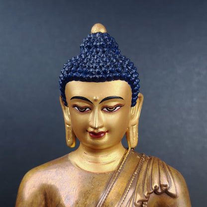 Authentic Medicine Buddha Statue - Scared Tibetan Statue - Fully Consecrated and Blessed - Spiritual Decor - Decades Old - 21cm Height