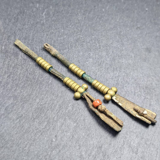 Authentic Old Bead Counters for Mala - 6mm beads - Tibetan Buddhist mala beads, front view
