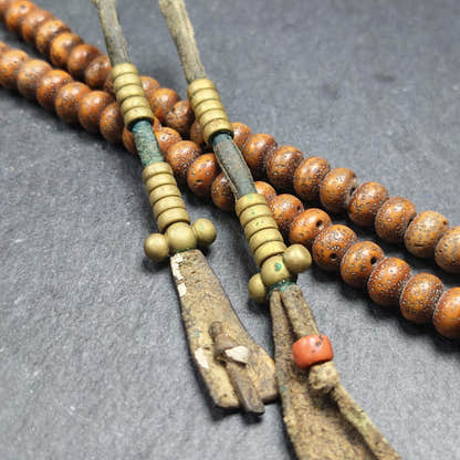 Authentic Old Bead Counters for Mala - 6mm beads - Tibetan Buddhist mala beads, detailed view