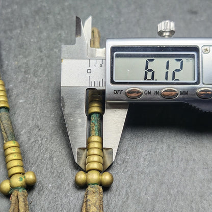 Authentic Old Bead Counters for Mala - Tibetan Rosary Accessories - Made of Lima Brass - 6mm beads