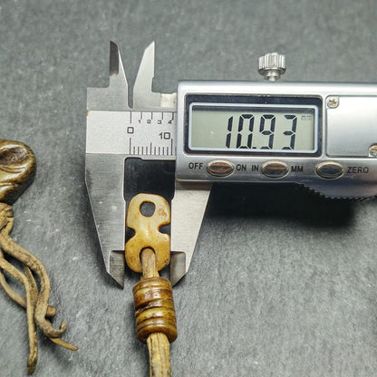 Authentic Old Kapala Prayer Bead Counters - Citipati Skull Design - Tibetan Rosary Pendant - Mala Accessory - 9mm