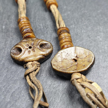 Authentic Old Kapala Prayer Bead Counters - Citipati Skull Design - Tibetan Rosary Pendant - Mala Accessory - 9mm