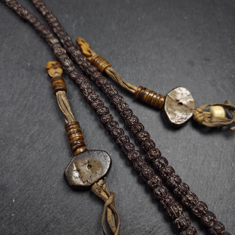 Authentic Old Kapala Prayer Bead Counters - Citipati Skull Design - Tibetan Rosary Pendant - Mala Accessory - 9mm