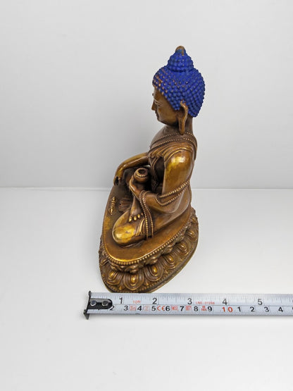 Authentic Old Shakyamuni Statue - Acient Tibetan Buddhist Statue - Fully Consecrated and Blessed - 60 Years Old - 17cm Height