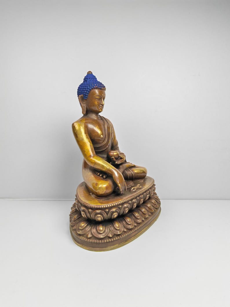 Authentic Old Shakyamuni Statue - Acient Tibetan Buddhist Statue - Fully Consecrated and Blessed - 60 Years Old - 17cm Height