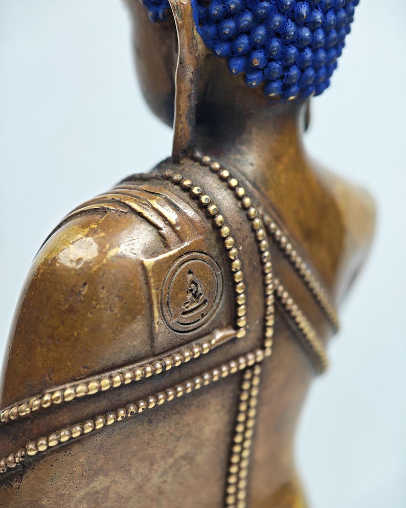 Authentic Old Shakyamuni Statue - Acient Tibetan Buddhist Statue - Fully Consecrated and Blessed - 60 Years Old - 17cm Height