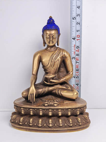 Authentic Shakyamuni Statue Tibetan Statue - Fully Consecrated and Blessed - Tibetan Buddhist statue, size reference