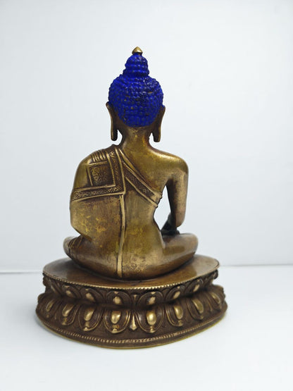 Authentic Shakyamuni Statue - Scared Tibetan Statue - Fully Consecrated and Blessed - Spiritual Decor - 60 Years Old - 13cm Height