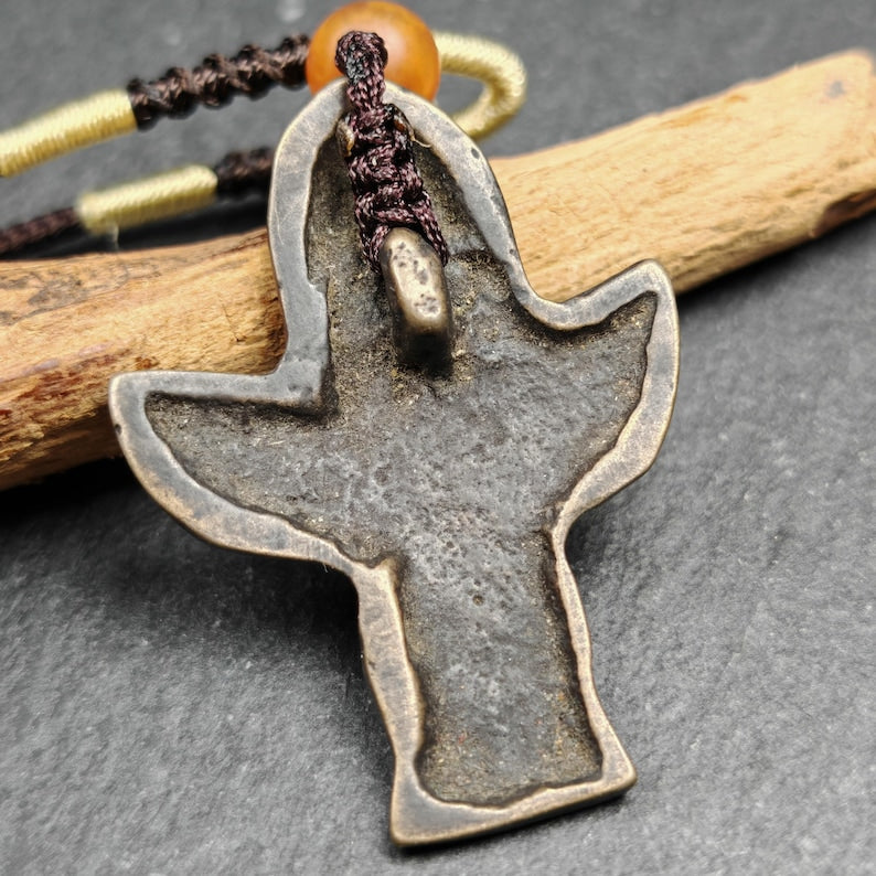 Authentic Tibetan Buddhist Amulet Pendant | Garuda Golden-Winged Bird | Garula Suparna Sacred Charm | Spiritual Jewelry