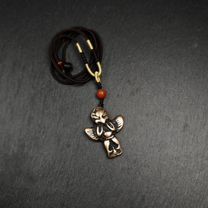 Authentic Tibetan Buddhist Amulet Pendant | Garuda Golden-Winged Bird | Garula Suparna Sacred Charm | Spiritual Jewelry