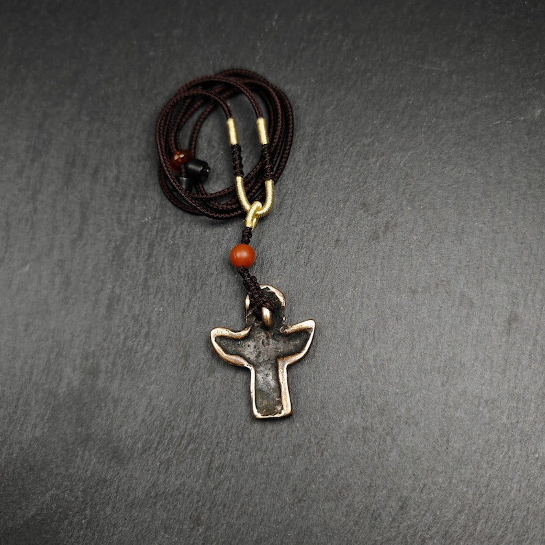 Authentic Tibetan Buddhist Amulet Pendant | Garuda Golden-Winged Bird | Garula Suparna Sacred Charm | Spiritual Jewelry