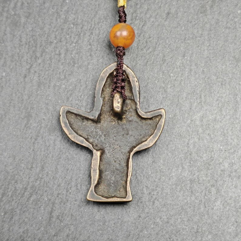 Authentic Tibetan Buddhist Amulet Pendant | Garuda Golden-Winged Bird | Garula Suparna Sacred Charm | Spiritual Jewelry