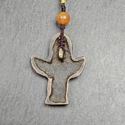 Authentic Tibetan Buddhist Amulet Pendant | Garuda Golden-Winged Bird | Garula Suparna Sacred Charm | Spiritual Jewelry