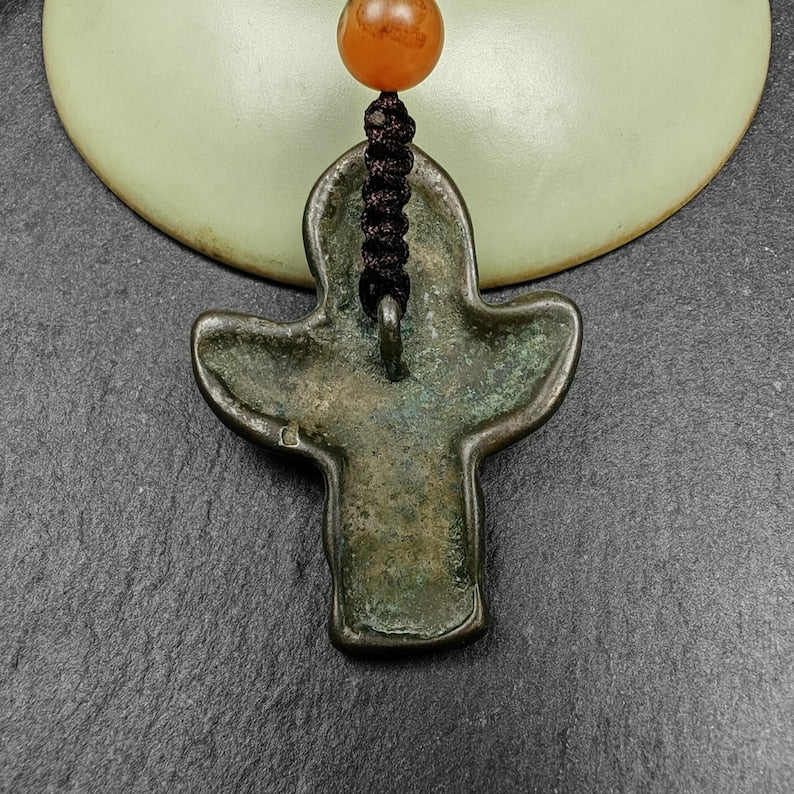 Authentic Tibetan Buddhist Amulet Pendant | Garuda Golden-Winged Bird | Garula Suparna Sacred Charm | Spiritual Jewelry