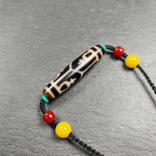Authentic Tibetan Treasure Vase Dzi Bead Necklace | Protective Charm | Spirital Gift | Decades Old