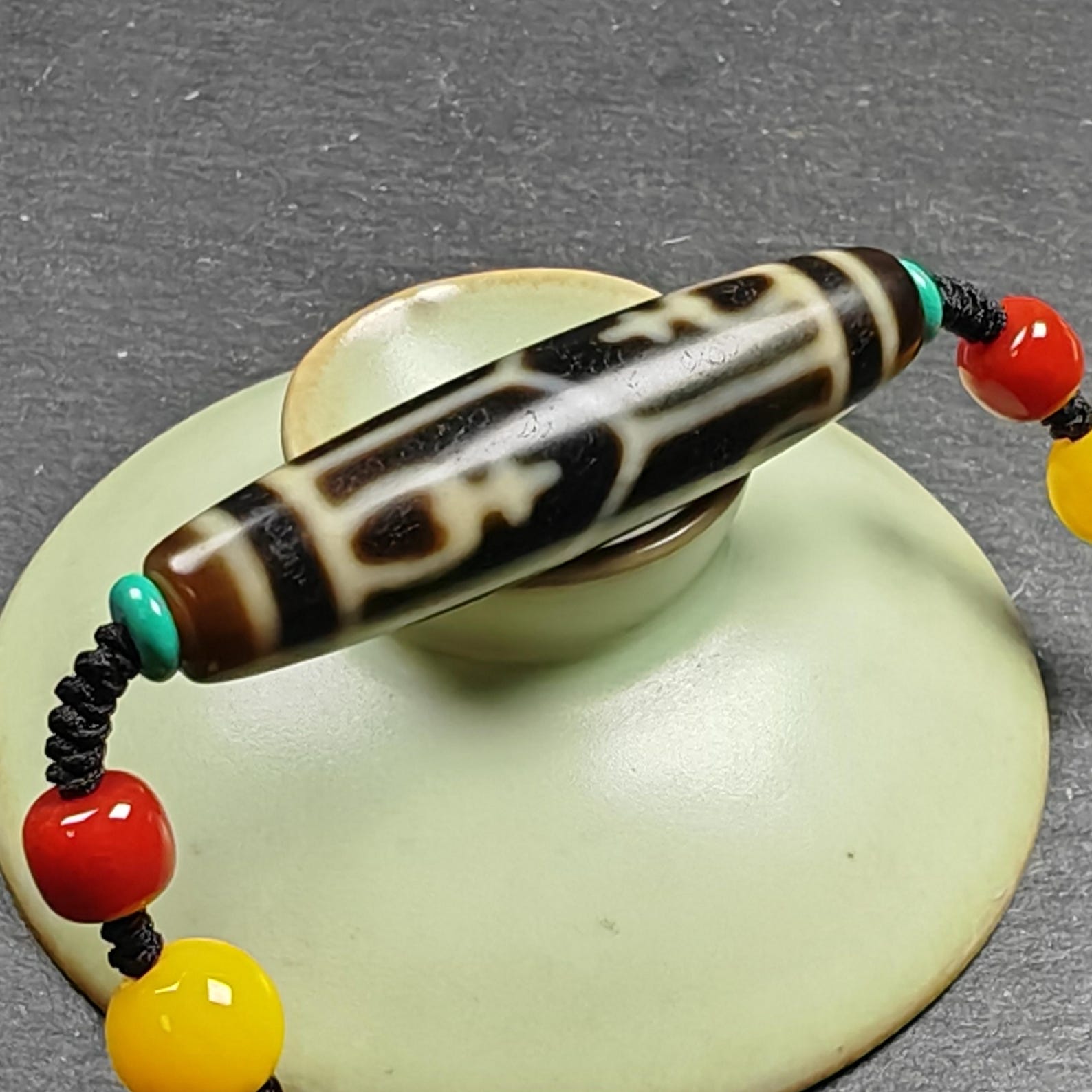 Authentic Tibetan Treasure Vase Dzi Bead Necklace | Protective Charm | Spirital Gift | Decades Old