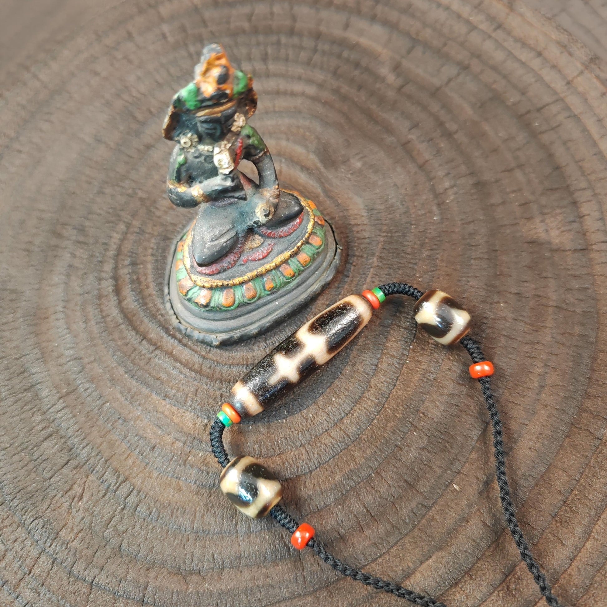 Authentic Tibetan Treasure Vase Dzi Bead Necklace | Protective Charm | Spirital Gift | Decades Old