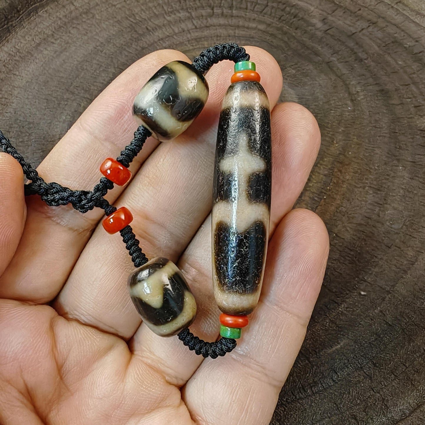 Authentic Tibetan Treasure Vase Dzi Bead Necklace | Protective Charm | Spirital Gift | Decades Old