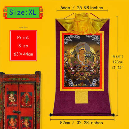 Manjusri Black Type - Tibetan thangka painting, view 6