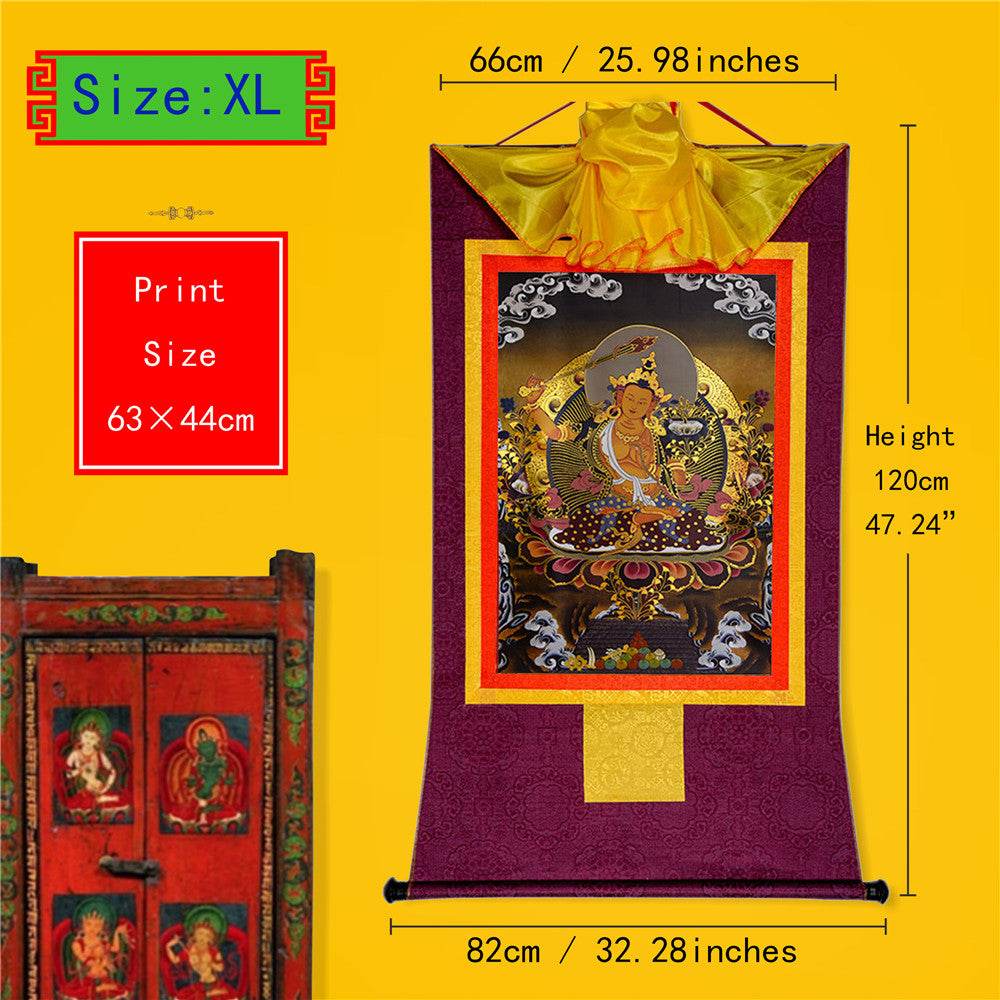 Manjusri Black Type - Tibetan thangka painting, view 6