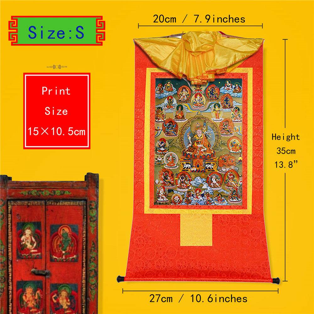 Guru Rinpoche and Deitiesof Nyingma School - Tibetan thangka painting, view 6