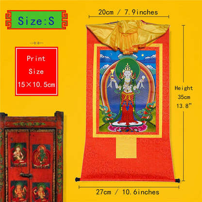 Chenrezig - Tibetan thangka painting, view 6