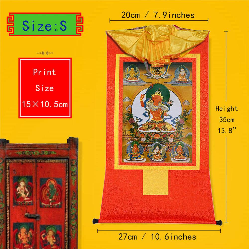 Manjusri -Buddha of Wisdom - Tibetan thangka painting, view 6
