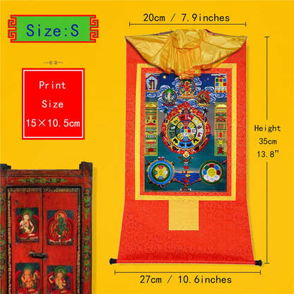 SIPAHO - Melong Mirror - Tibetan Calendar - Tibetan thangka painting, view 6