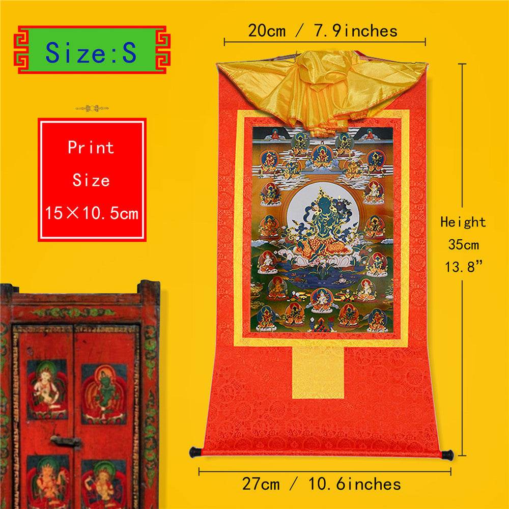 The 21 Taras - Tibetan thangka painting, view 6
