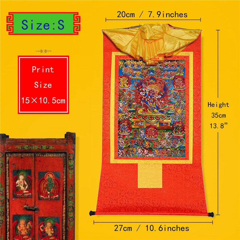 Bardo Thodol-58 Wrathful Deities - Tibetan thangka painting, view 6