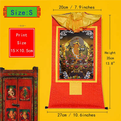 Manjusri Black Type - Tibetan thangka painting, view 5