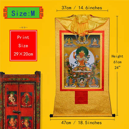 Manjusri -Buddha of Wisdom - Tibetan thangka painting, view 5