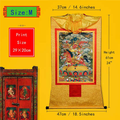 King Gesar གེ་སར - Tibetan thangka painting, view 5