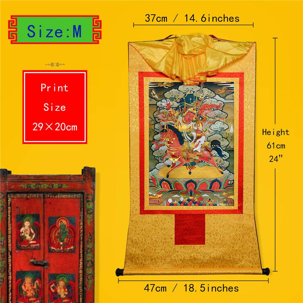 King Gesar གེ་སར - Tibetan thangka painting, view 5
