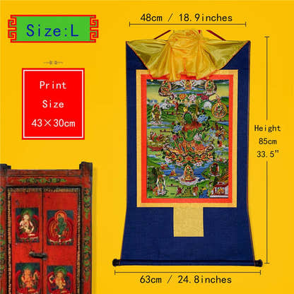 Eight Forms of Green Tara - Tibetan thangka painting, view 4