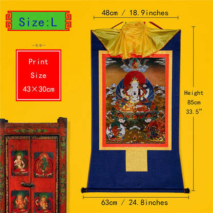 Chenrezig - Tibetan thangka painting, view 4