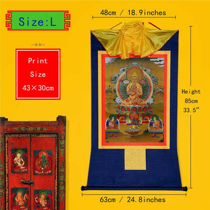 Je Tsongkhapa,Losang Drakpa,Je Rinpoche - Tibetan thangka painting, view 4