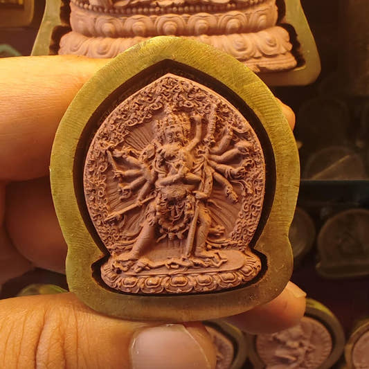 Chakrasamvara Tsa Tsa Mold - Tibetan tsa tsa mold, front view