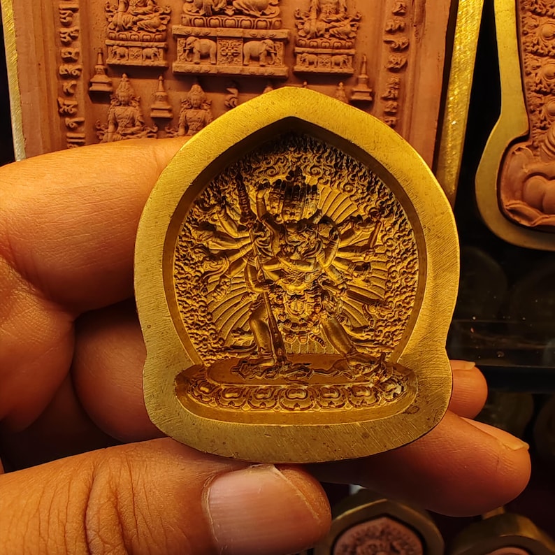 Chakrasamvara Tsa Tsa Mold - 4.5cm Height: Tibetan Buddha Statue Maker for Ritual Sacred Art & Offering