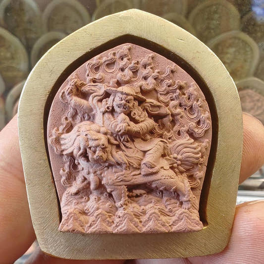 Damchen Dorje Lekpa Tsa Tsa Mold - Tibetan tsa tsa mold, front view