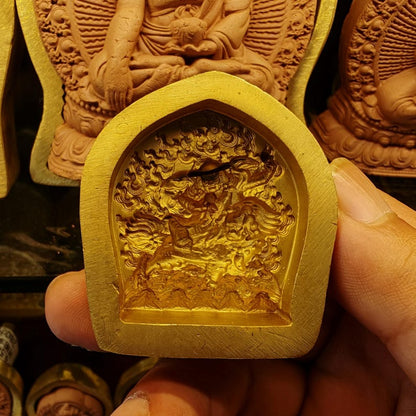 Damchen Dorje Lekpa Tsa Tsa Mold - 4cm Height: Tibetan Buddha Statue Maker for Ritual Sacred Art & Offering
